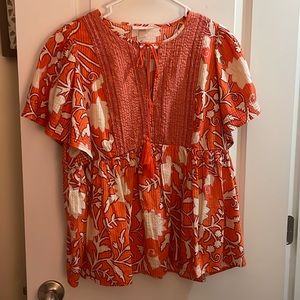 Orange Knox Rose Blouse